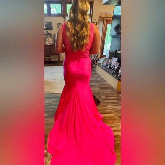 Elegant Pink Evening Gown - Picture 3 of 3